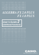 CASIO ALGEBRA FX User Manual