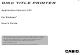CASIO DISC TITLE PRINER User Manual