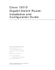 Cisco GSR12/60 - 12012 Router -AnyLAN, SONET/SDH Installation And Configuration Manual