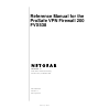Netgear FVX538 - ProSafe VPN Firewall 200 Router Reference Manual