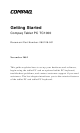 Compaq TC1000 - Tablet PC - Crusoe TM5800 1 GHz Getting Started Manual