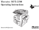 Muratec MFX-2500 Operating Instructions Manual