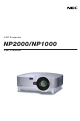 NEC NP1000 User Manual