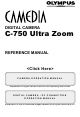 Olympus CAMEDIA C-750 Ultra Zoom Reference Manual