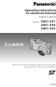 Panasonic Lumix DMC-ZS5 Operating Instructions Manual