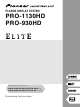 Pioneer PRO-1130HD Operating Instructions Manual