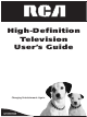RCA HD52W55 User Manual