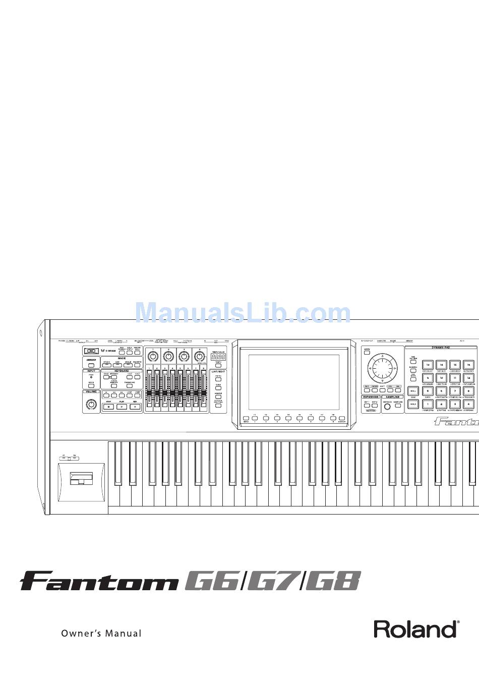 Roland Fantom G8 User Manual Pdf Download Manualslib