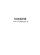 SINGER 231-4 Instructions For Using And Adjusting