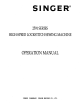 SINGER 2591 series Operation Manual