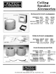ALTEC LANSING 5295X CEILING SPEAKER ACCESSORY Manual