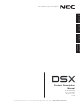 NEC DSX PRODUCT DESCRIPTION Manual