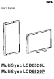 NEC MultiSync LCD6520L User Manual