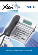 NEC XEN IPK DIGITAL TELEPHONE Manual