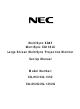 NEC XG85-XG135LC - 1 Manual