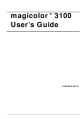 MINOLTA MAGICOLOR 3100 User Manual