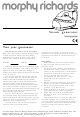 MORPHY RICHARDS STEAM GENERATOR Manual