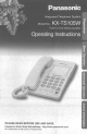 Panasonic KX-TS105W Operating Instructions Manual