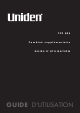 Uniden TCX 805 Guide D'installation