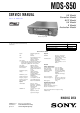 Sony MDS-S50 - Md Player Service Manual