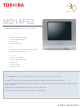 Toshiba MD14F52 Specifications