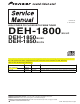 Pioneer DEH 1800 - Radio / CD Player Service Manual
