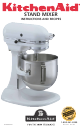 KitchenAid K5SSWH - Heavy Duty Series Stand Mixer Instructions And Recipes Manual