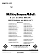 KitchenAid KP26M1X - Professional 600 Series Stand Mixer 575 Watt Parts List