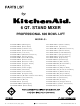 KitchenAid KP26M1XPM - Mixer 6QT, Pearl Metallic Parts List