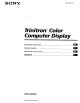 Sony CPD-520GS Operating Instructions Manual