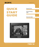 Sony NAV-U NV-U44 Quick Start Manual