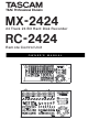 Tascam MX-2424 Owner's Manual