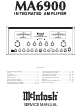 MCINTOSH MA6900 Service Manual