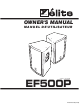 YORKVILLE ELITE EF500P Owner's Manual