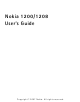 Nokia 1208 - Cell Phone 4 MB User Manual
