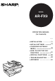 Sharp AR-FX9 - Fax Interface Card Facsimile Manual