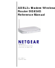 Netgear DG834G - 54 Mbps Wireless ADSL Firewall Router Reference Manual