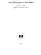 HP A4500A - VMEbus Single Board Computer 744 Motherboard Safety And Regulatory Information Manual