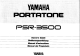 Yamaha PortaTone PSR-3500 Owner's Manual