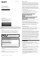 Sony HID-B7 Important Information Manual