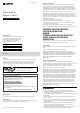 Sony HID-B70 Important Information Manual