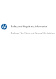 HP 4000 - SureStore DLT 40e Tape Drive Safety And Regulatory Information Manual