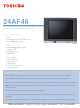 Toshiba 24AF46 Specifications