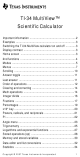 TEXAS INSTRUMENTS TI-34 - MULTIVIEW SCIENTIFIC CALCULATOR USER MANUAL