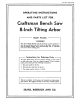 Craftsman 22401 - Professional 14 in. Band Saw Operating Instructions And Parts List Manual