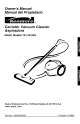 Kenmore 24195 - Magic Canister Vacuum Owner's Manual