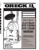 Oreck DTX1200 User Manual