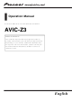 Pioneer AVIC Z3 - Navigation System With DVD player Operation Manual