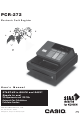 Casio PCR 272 - Cabinet Design Cash Register User Manual