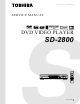 Toshiba SD-2800 Service Manual